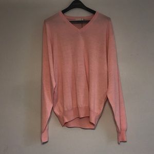 NEW-Peter Millar V-neck Pink Sweater!